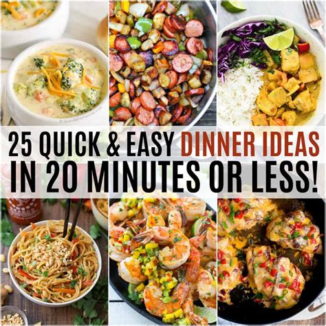 10 quick dinner ideas.